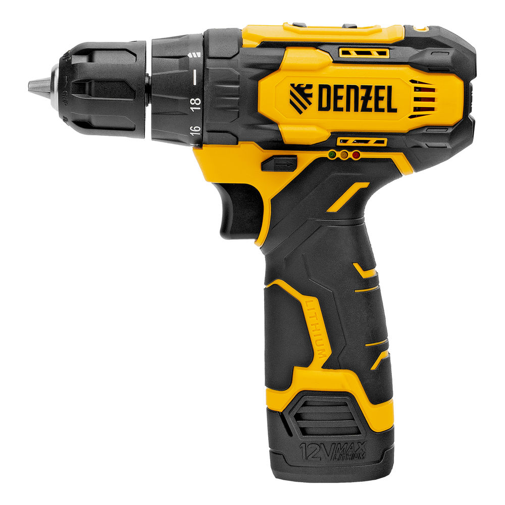 Дрель-шуруповерт аккумуляторная CDQ-12, Li-Ion, 12 В Denzel (26106)