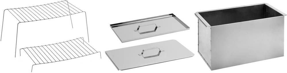 Двухъярусная коптильня Barbecue, 500 х 270 х 270 мм, нержавеющая сталь, 1 мм, без ножек, с поддоном GRINDA 427790