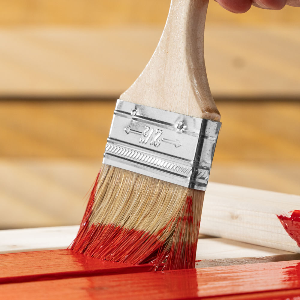 Кисть плоская Slimline 2.5 (63 мм) натуральная щетина, деревянная ручка Sparta (824355)