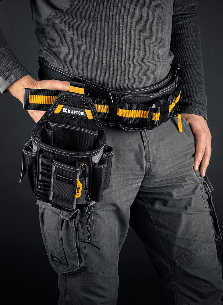Сумка поясная 280 х 200 мм с быстросъёмным креплением FastClip KP-13E KRAFTOOL 38772
