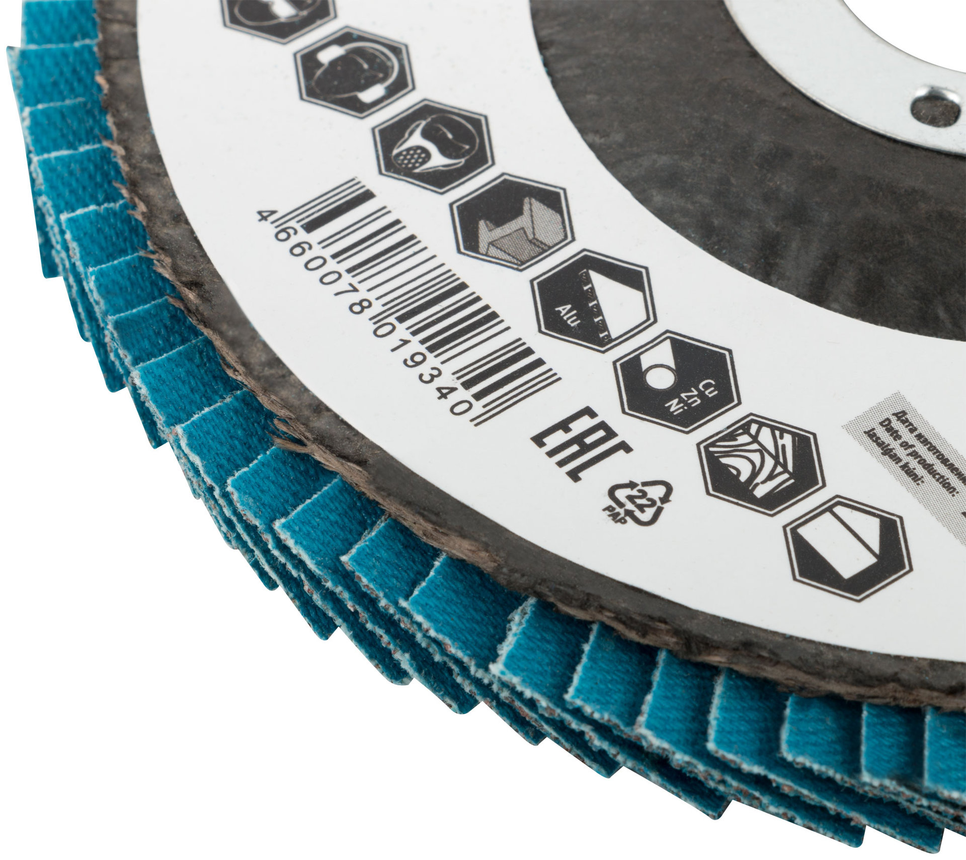 Круг лепестковый торцевой циркониевый плоский, 125 мм P 40 (39972)