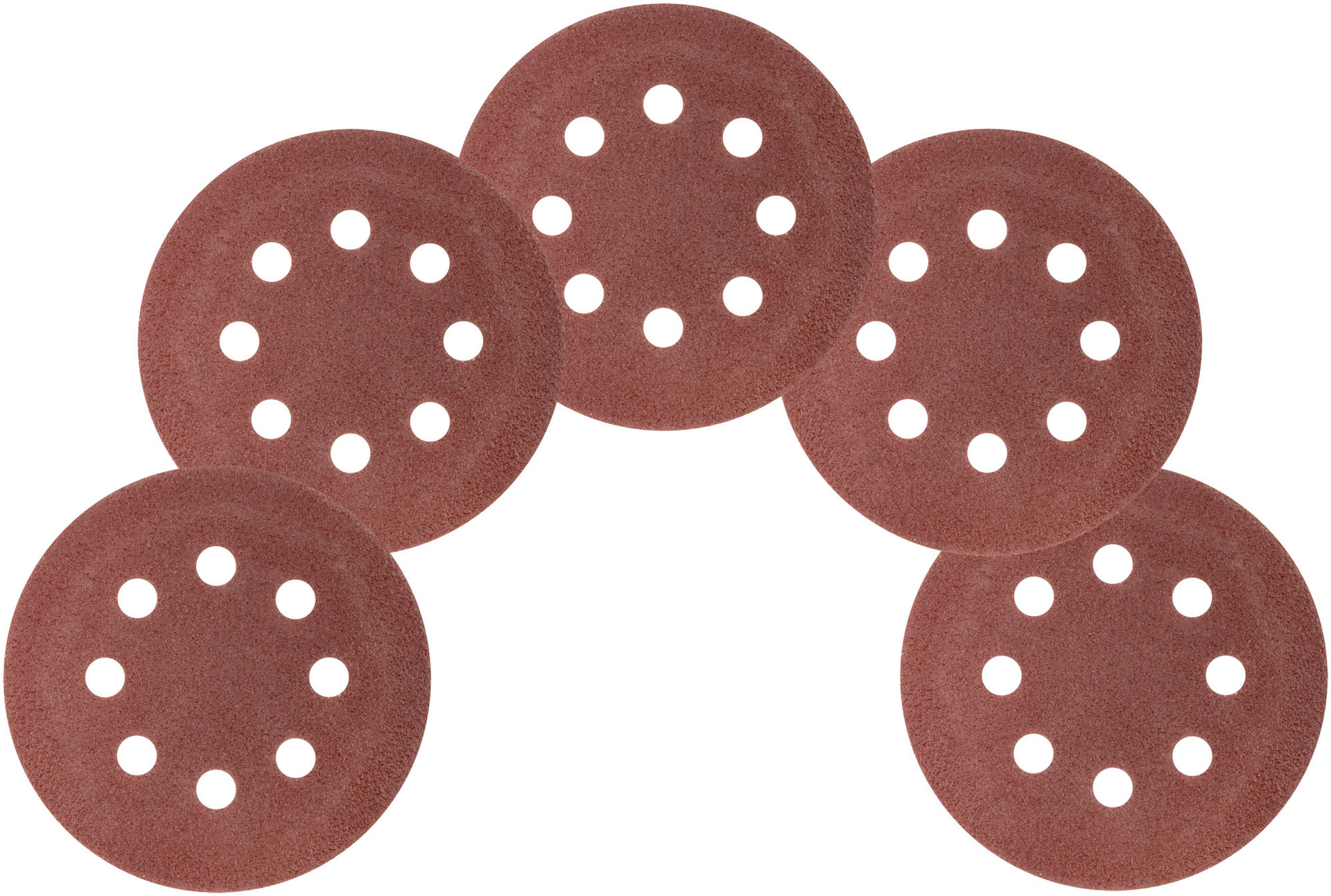 Круги шлифовальные с отверстиями (липучка), алюминий-оксидные, 125 мм, 5 шт. Р 40 (39832М)