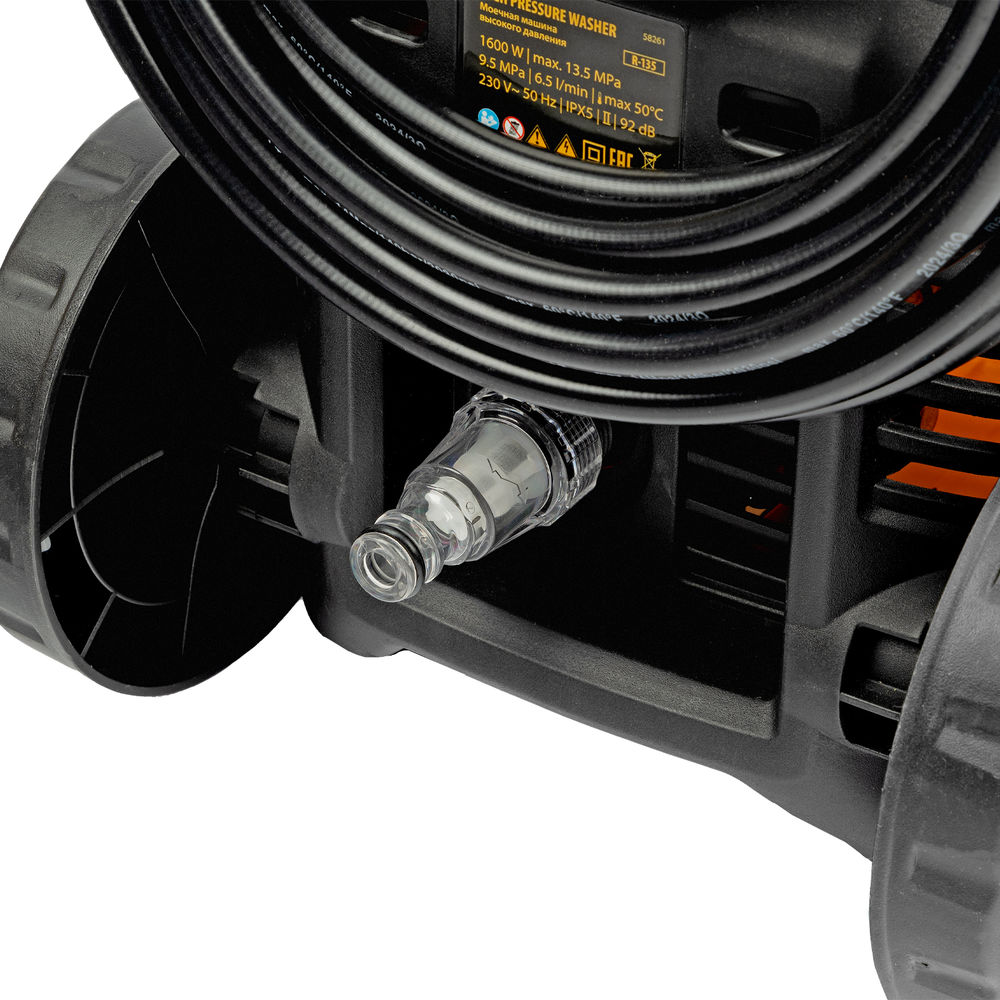 Моечная машина высокого давления R-135, 1600 Вт, 135 бар, 390 л/ч Denzel (58261)