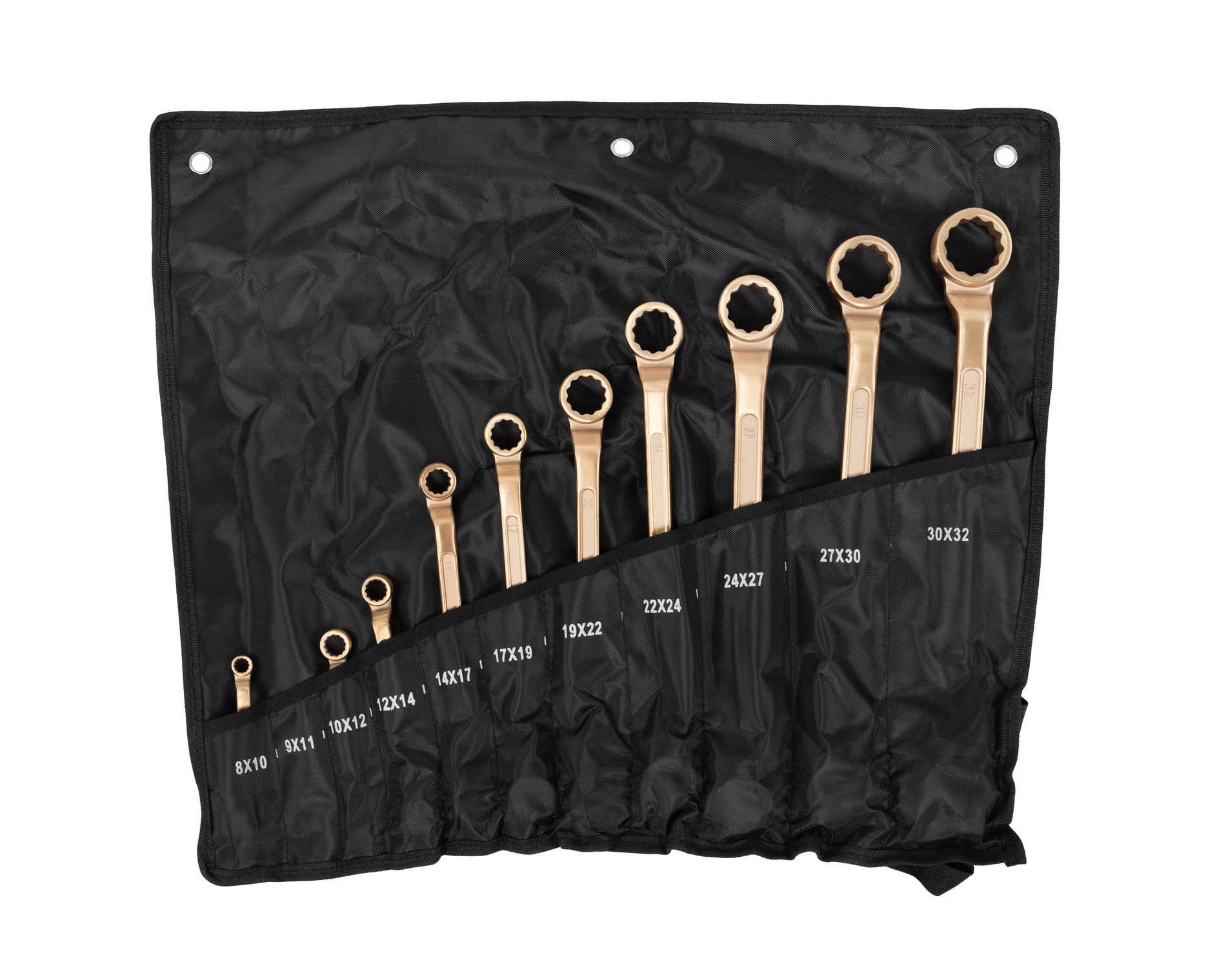 Набор ключей накидных двусторонних искробезопасных (8-32) BeCu № C-10, HORTZ