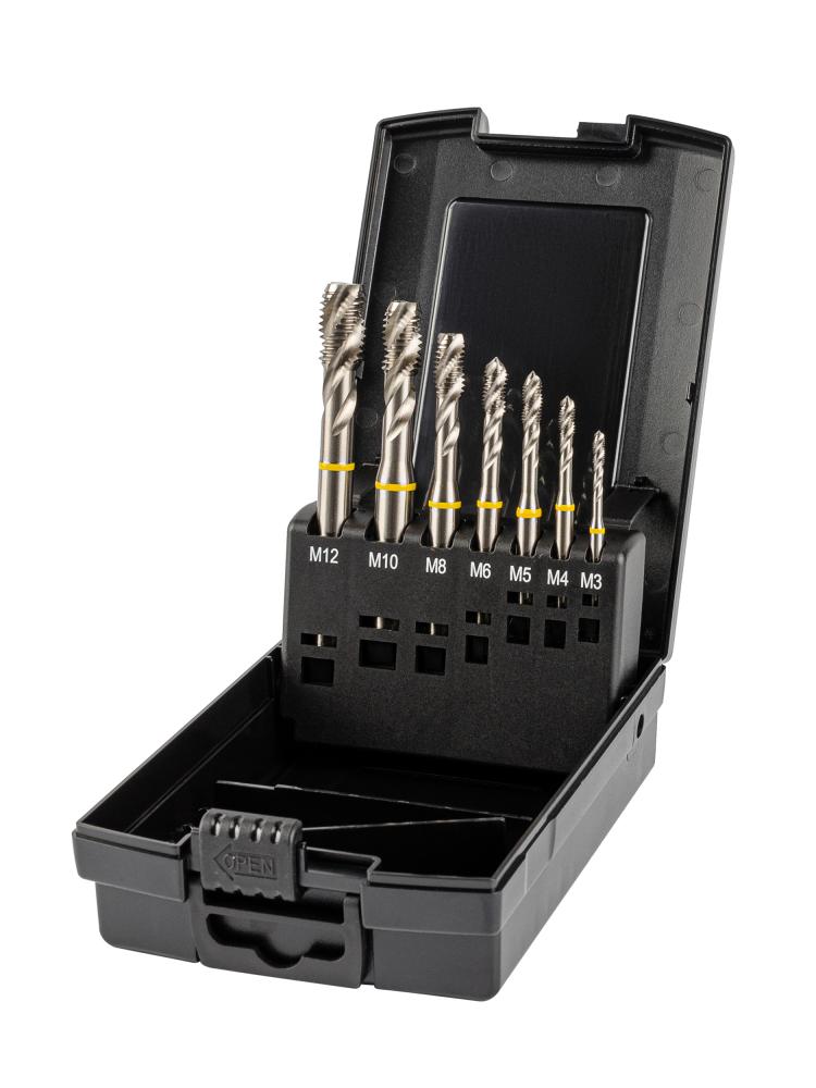 Набор метчиков машинных YELLOW RING HSS-E, DIN 371/376, 35° RSP, 7 пр., M3-12 (ZA-05117)