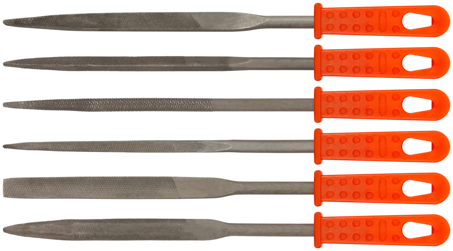 Надфили пластмассовая ручка 5х140/70 мм, 6 шт. (42160)