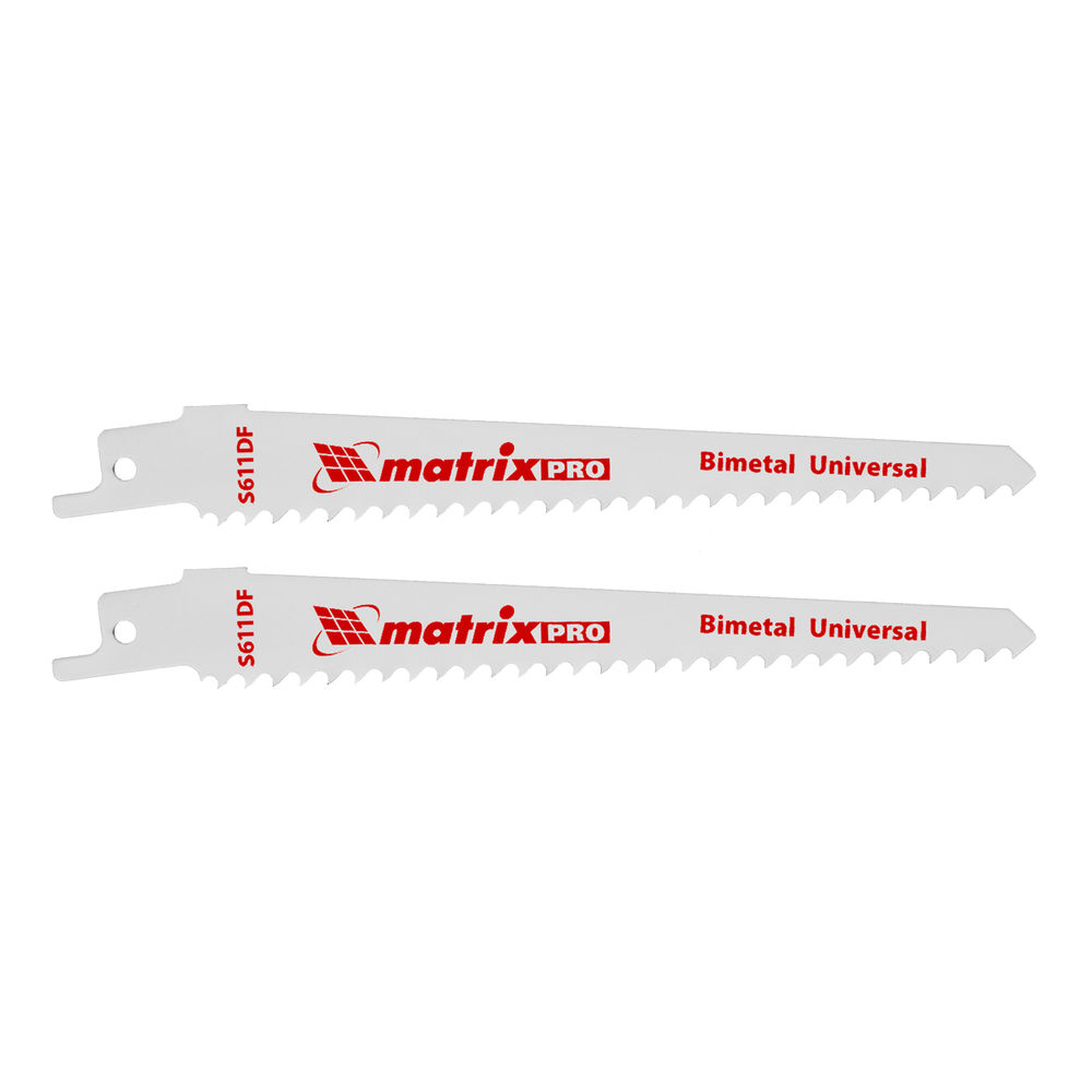 Полотна универсальные для сабельной пилы S611DF 125/4.3 мм, Bimetal, 2 шт, Pro Matrix
