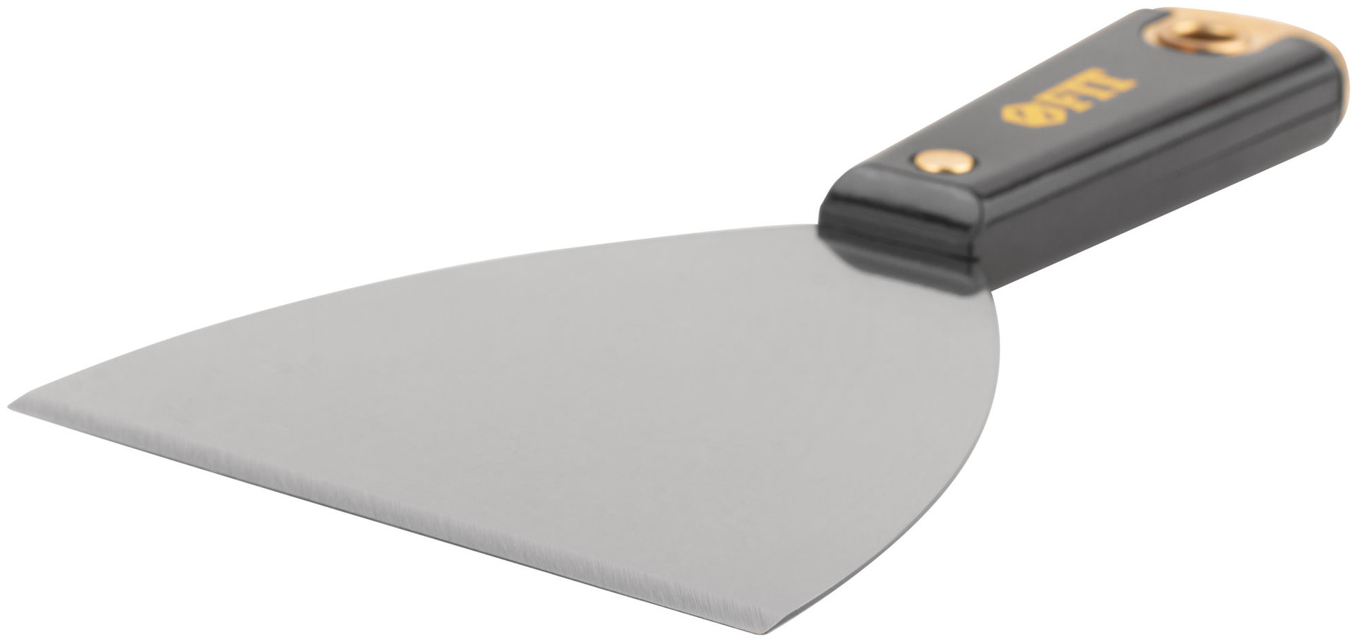 Шпатель для удаления ржавчины Профи, толщ. лезвия 1 мм, пластик.ручка с метал.бойком 4 (100 мм) (06410)