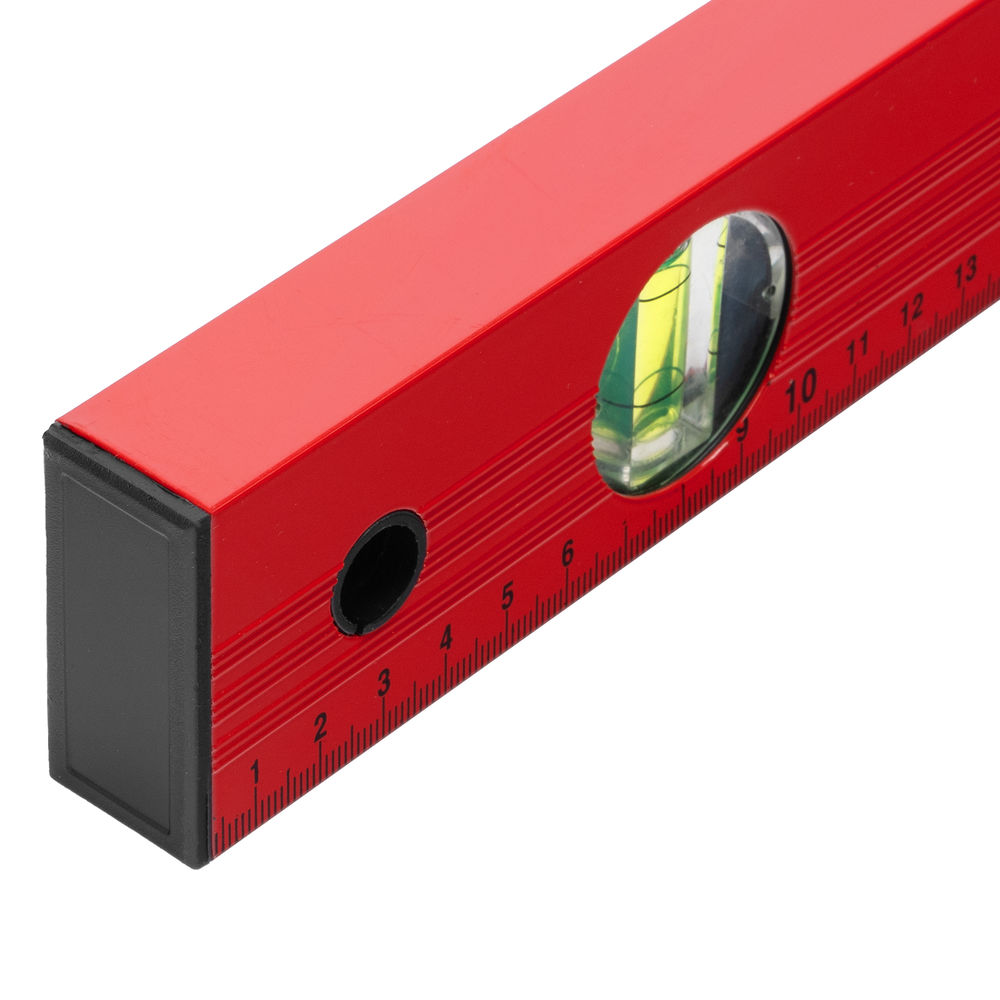 Уровень алюминиевый, 1200 мм, 3 глазка, красный, линейка Matrix (33232)