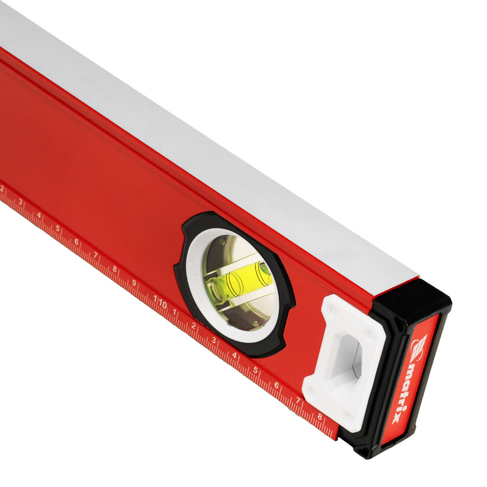 Уровень алюминиевый, фрезерованный, 3 глазка, рукоятки, 1200 мм Matrix (34204)