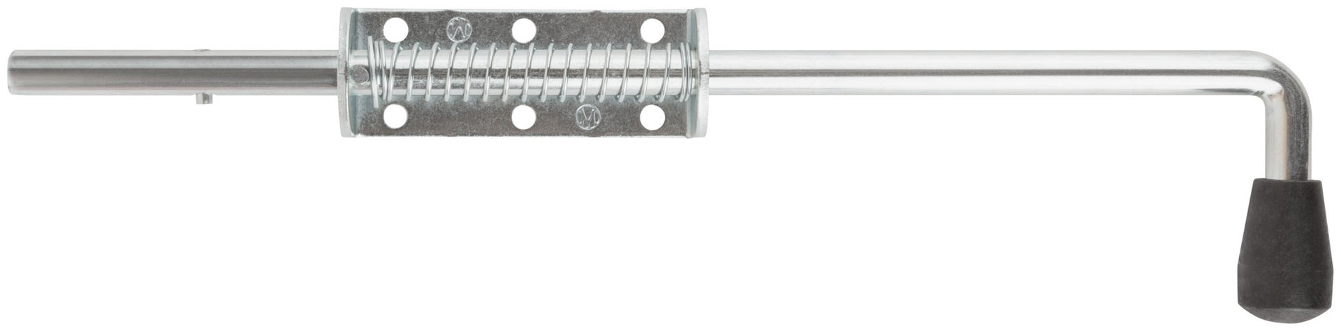 Засов пружинный накладной, круглый ригель, 400 мм (66700)