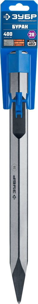 Зубило пикообразное 400 мм HEX 28 ЗУБР БУРАН 29372-00-400