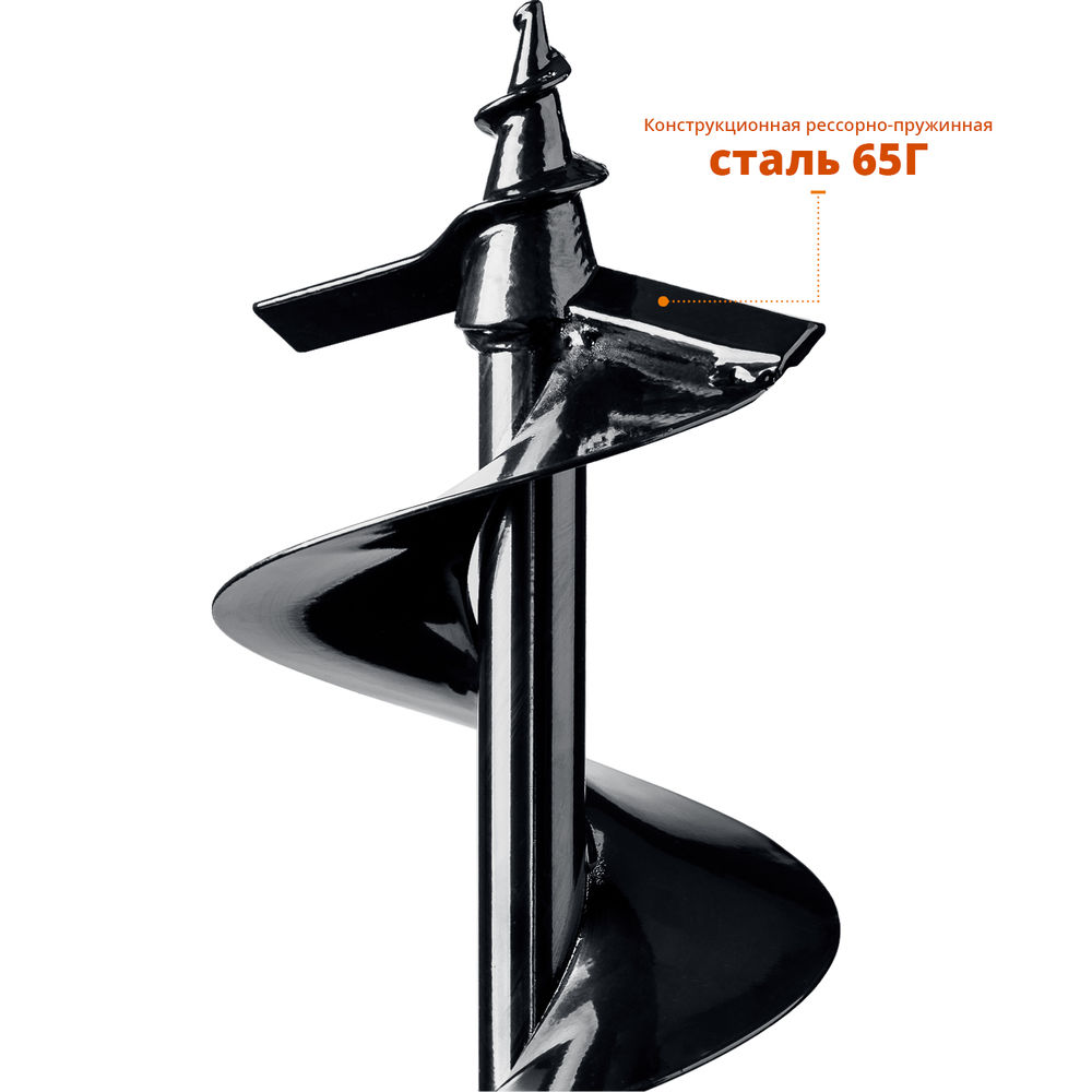 Шнек для мотобуров d 150 мм грунт ЗУБР 7051-15