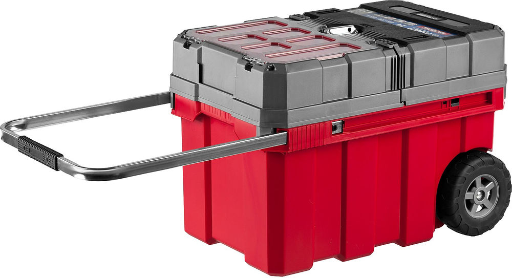 Пластиковый ящик-тележка для инструментов 616 х 378 х 415 мм 24 Профессионал ЗУБР МЕГАБОКС-24 38133-24