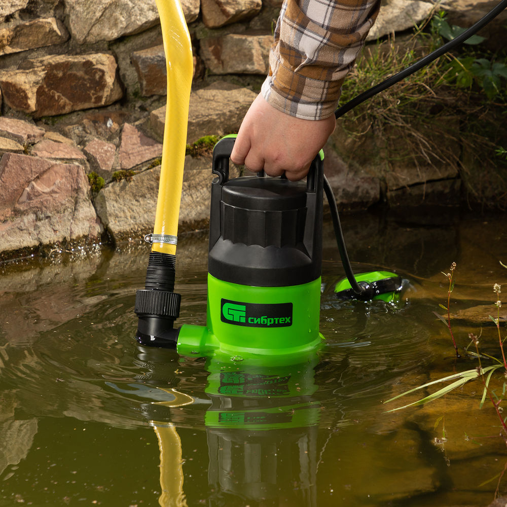 Дренажный насос для грязной воды СДН800-35, 800 Вт, напор 9 м, 13500 л/ч Сибртех (97265)