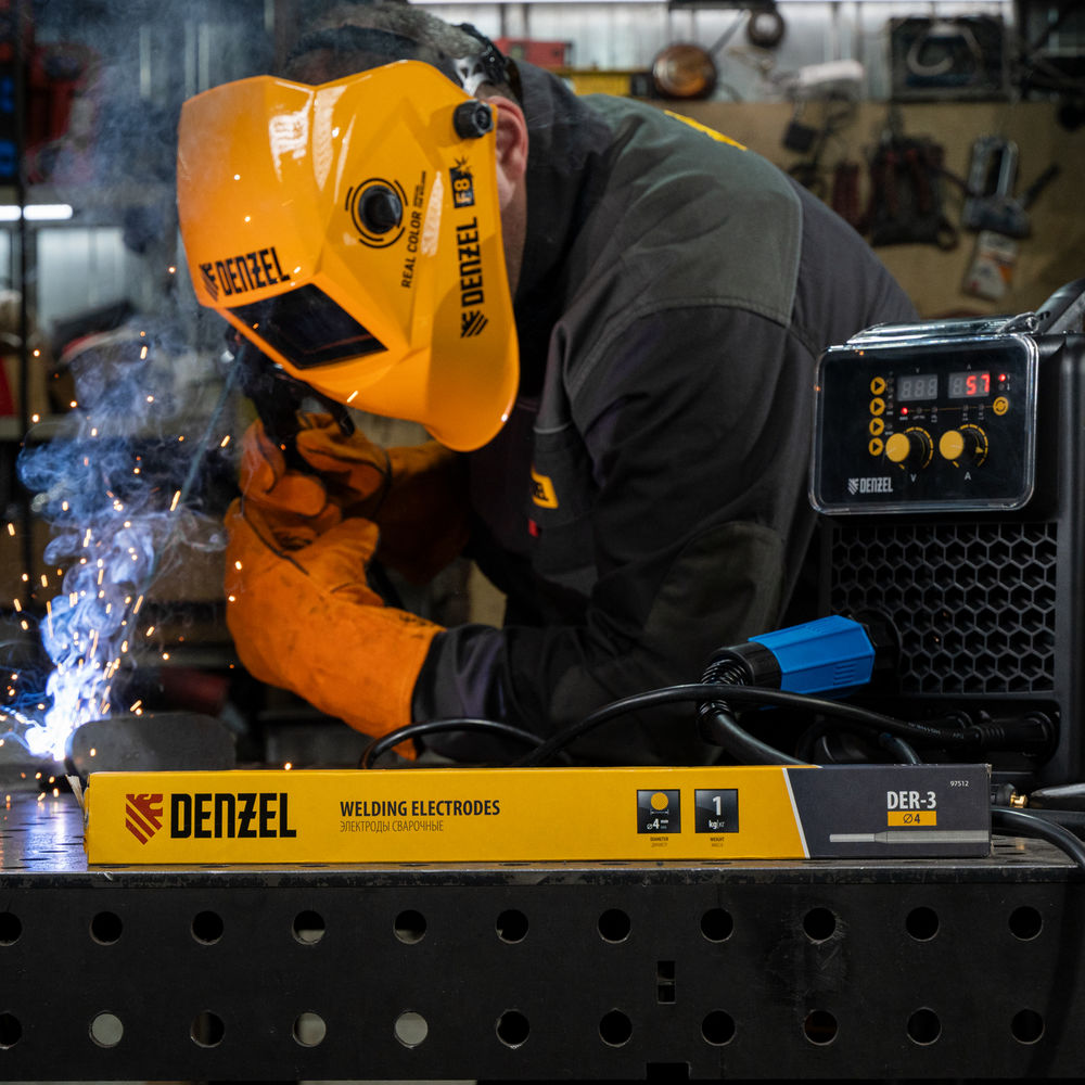 Электроды DER-3, диам. 4 мм, 1 кг, рутиловое покрытие Denzel (97512)