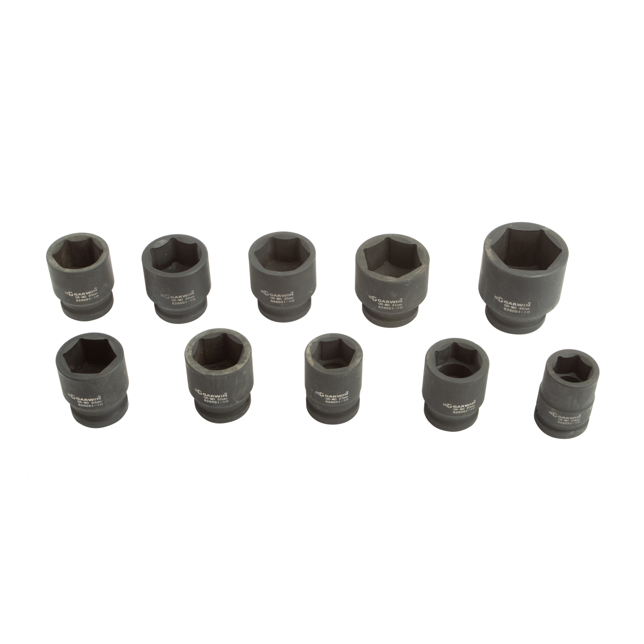 Набор ударных головок 56 мм, 3/4, 10 пр., 24-46 мм GARWIN PRO 626551-10