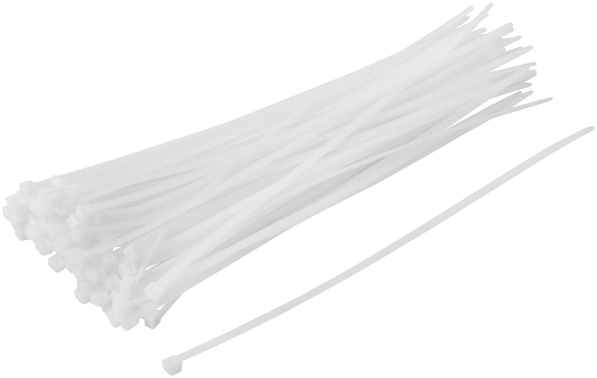 Хомуты нейлоновые для проводов, белые 100 шт., 4,8х300 мм (60256М)