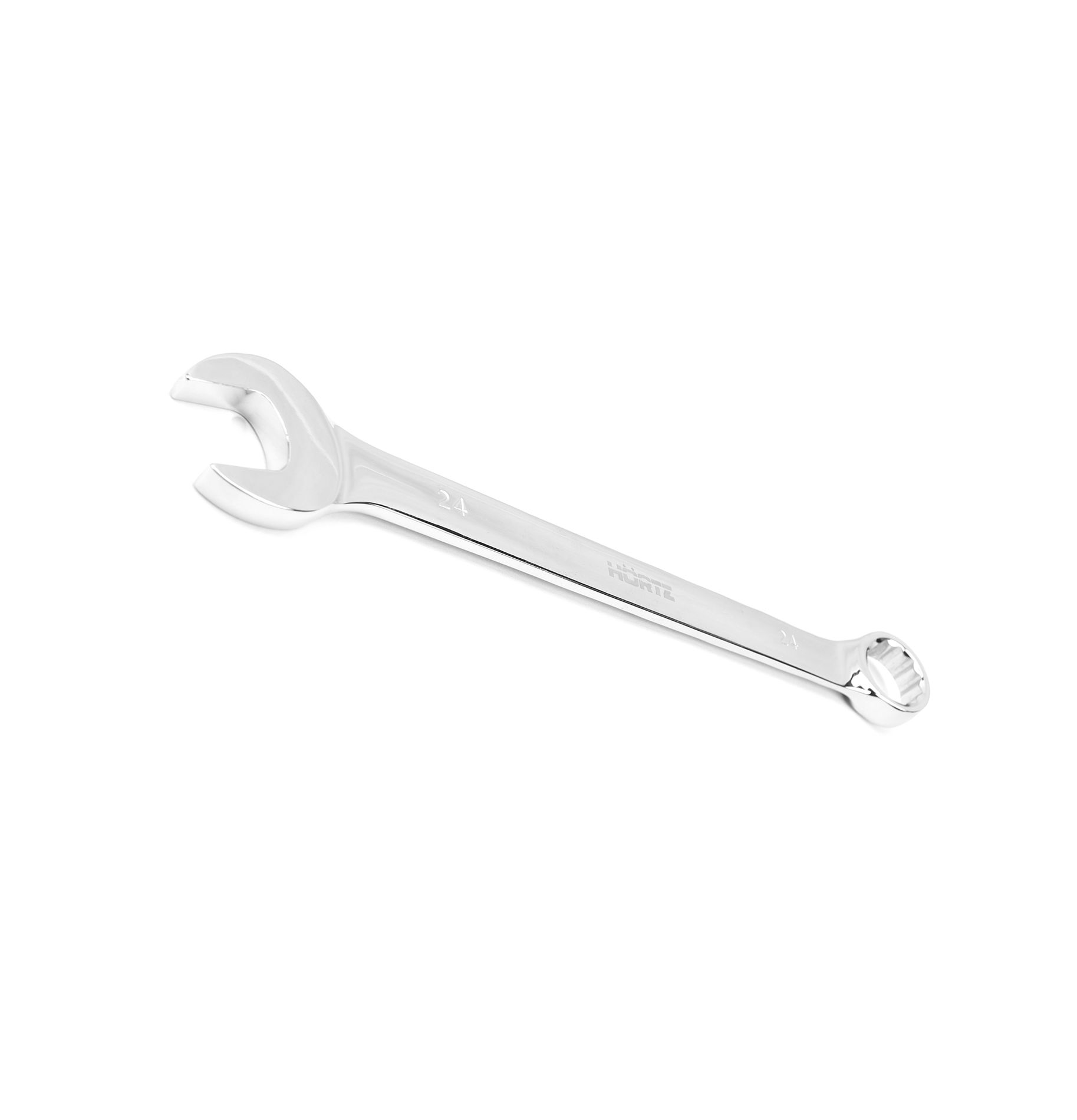 Ключ гаечный комбинированный удлиненный 24х24 мм хромирование HORTZ