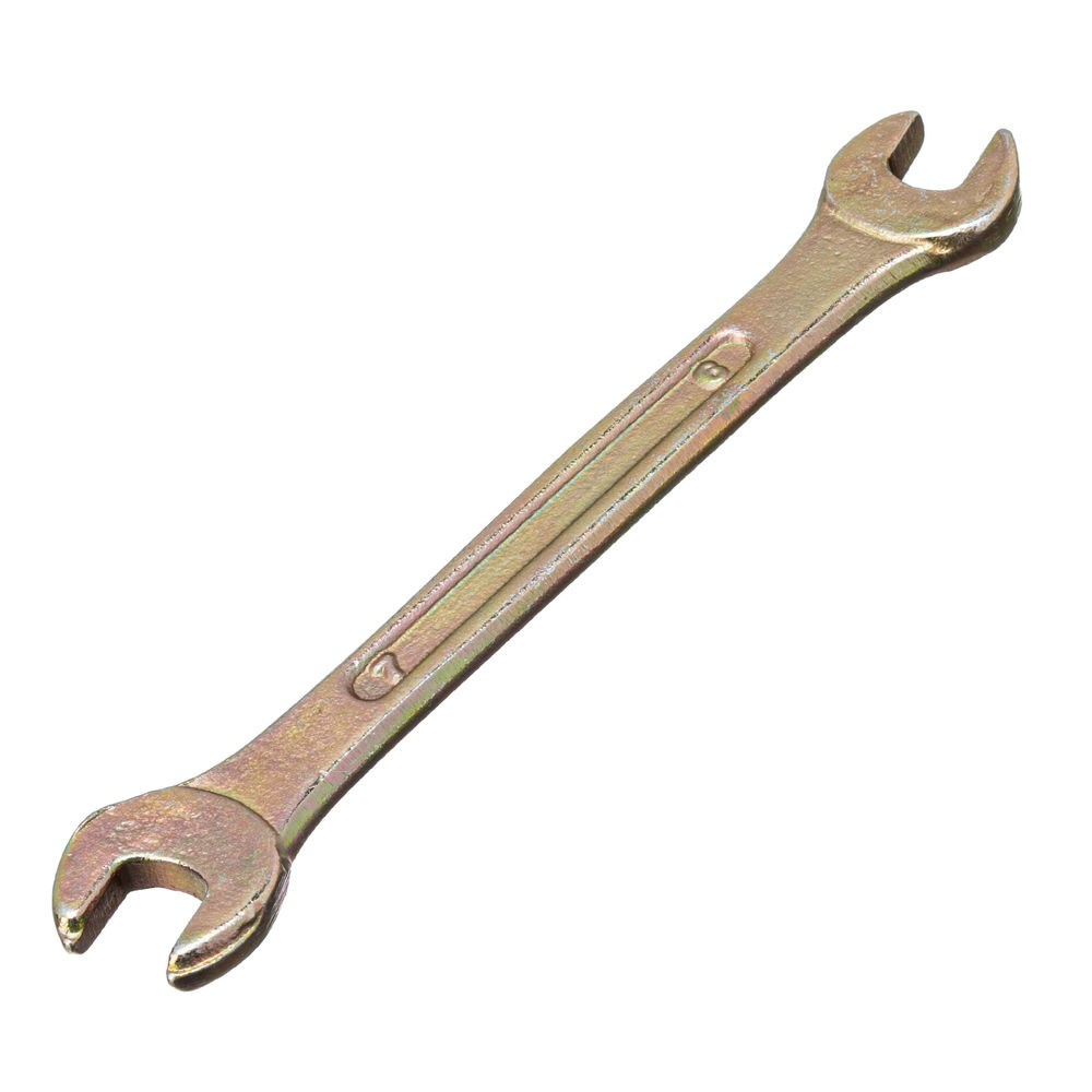 Ключ рожковый, 6 х 7 мм, желтый цинк Сибртех