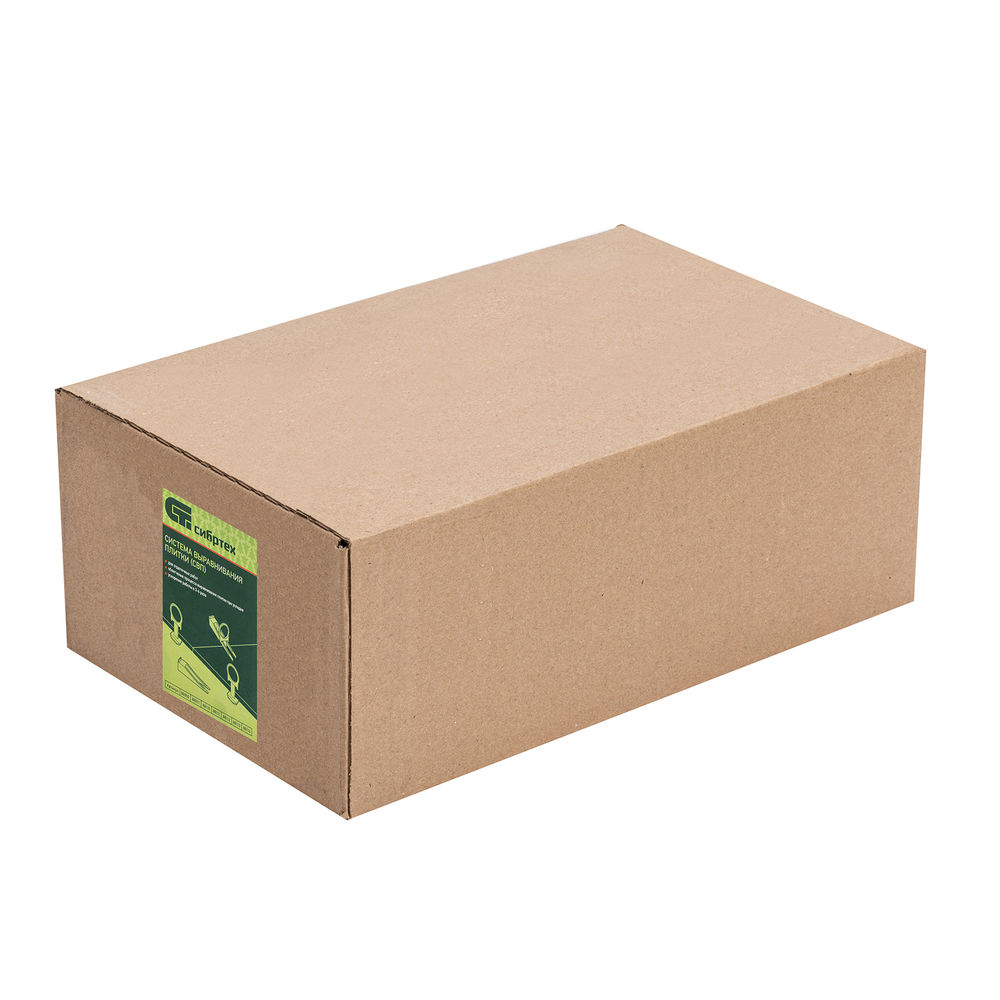 Комплект зажим + клин для системы выравнивания плитки СВП Кольцо, 250/250 шт. в коробе Сибртех (88114)