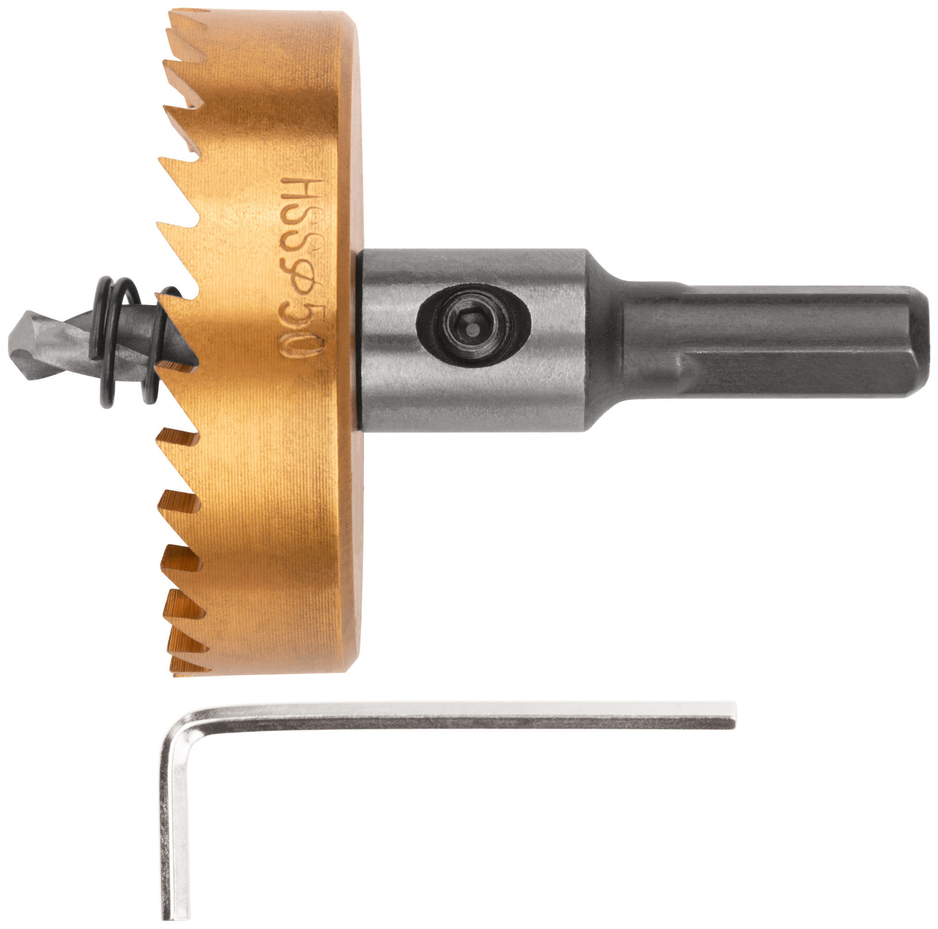 Коронка кольцевая по металлу, HSS сталь, титановое покрытие 50 мм (36878)