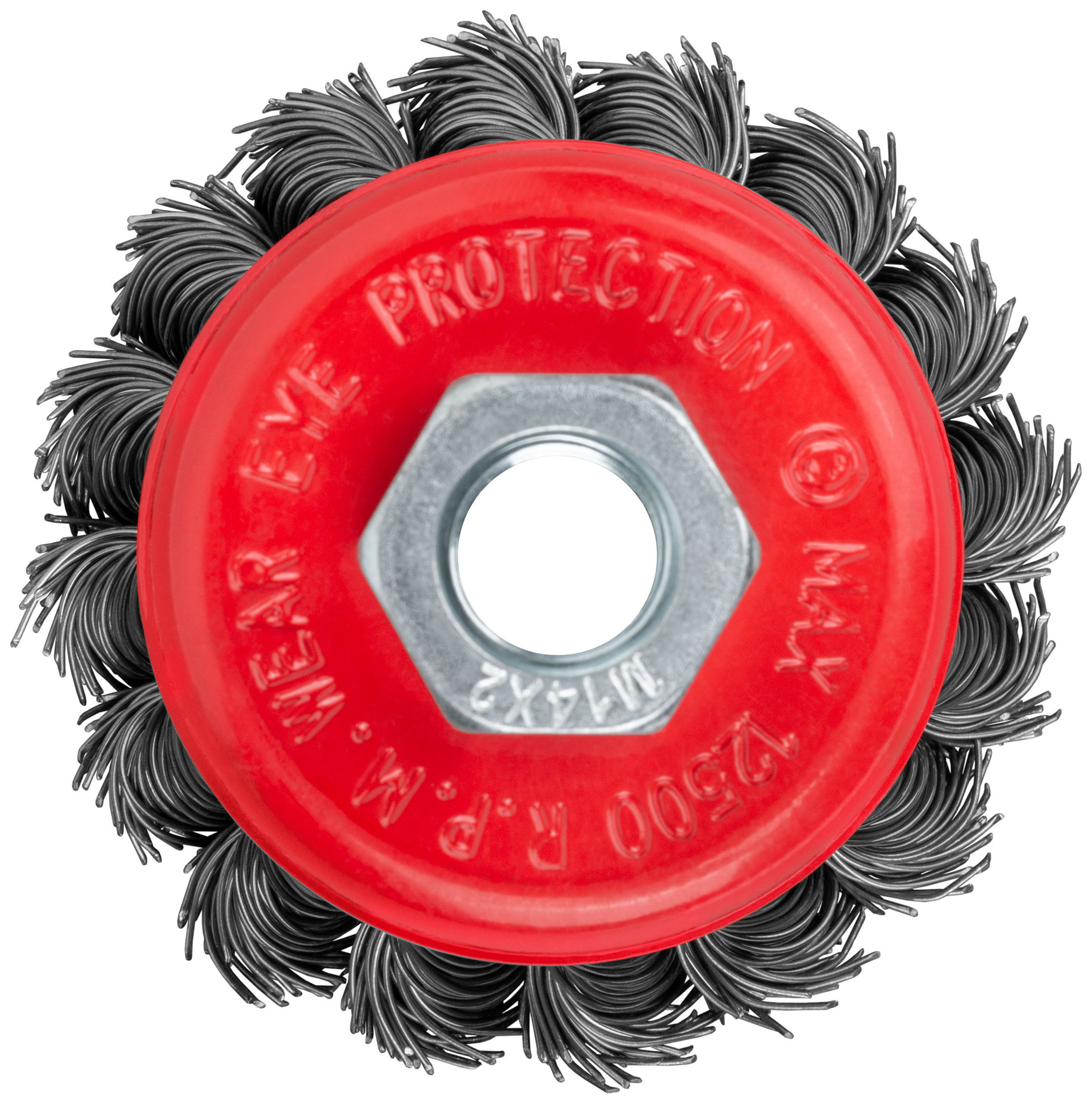 Корщетка-чашка, гайка М14, стальная витая проволока 65 мм (39466)