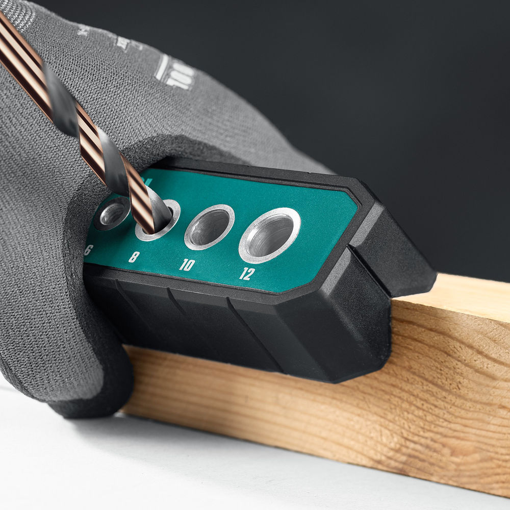 Кондуктор для сверления под углом 45° и 90° Woodsniper 121, 6 отверстий 4–12 мм KRAFTOOL 30073