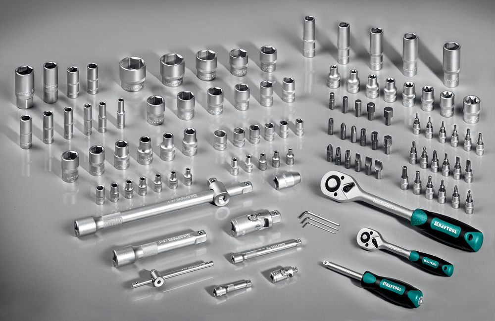 Набор инструмента универсальный 108 предм., (1/2+3/8+1/4) X-Drive 108 KRAFTOOL 27888-H108