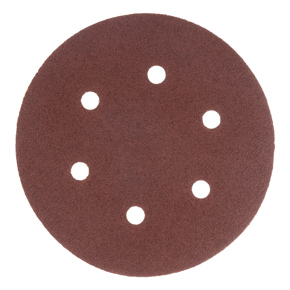 Круг абразивный на ворсовой подложке под липучку, перфорированный, P 40, 150 мм, 5 шт Matrix (73836)
