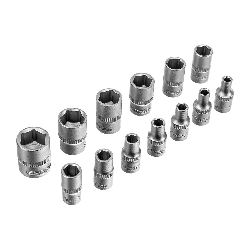 Набор инструментов, 1/2, 3/8, 1/4, пластиковый кейс 160 предм. Сибртех