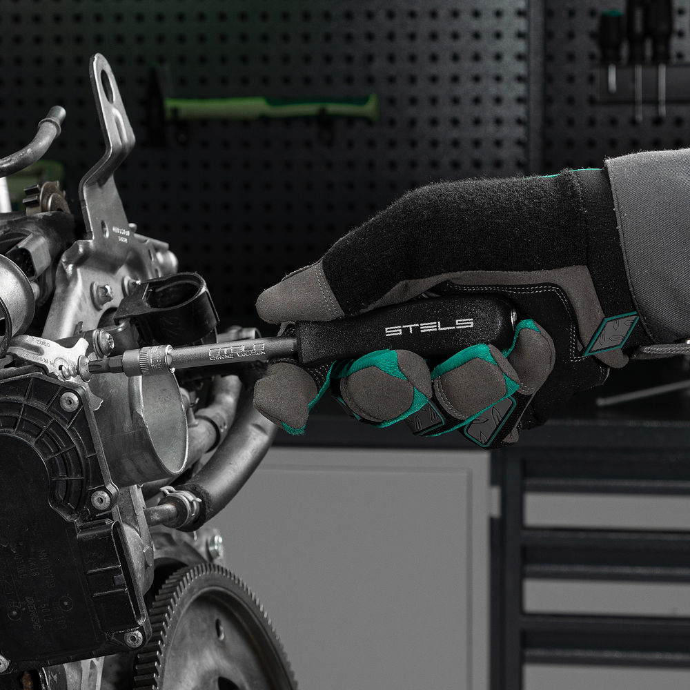 Набор инструментов, 1/4, Cr-V, S2, усиленный кейс, 47 предметов Stels