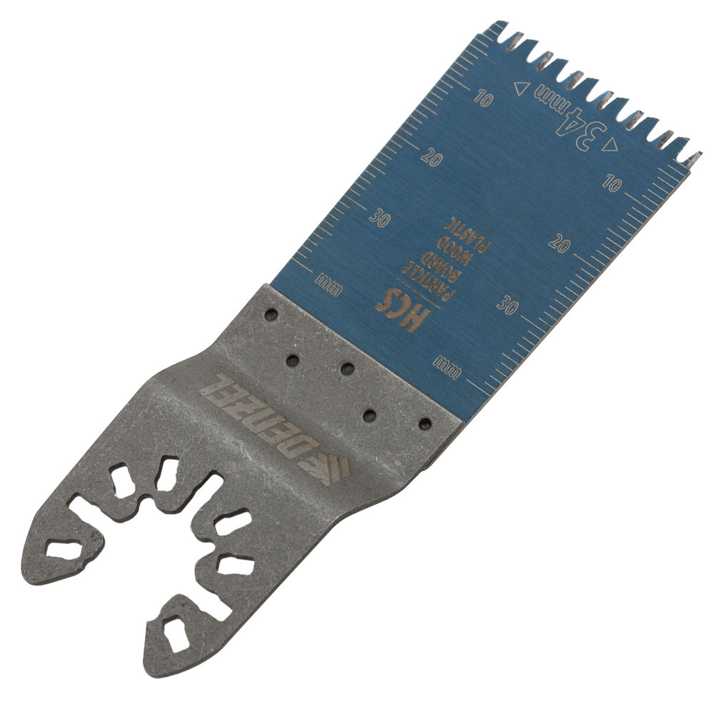 Насадка для МФИ режущая пазовая прямая, HCS, по дереву, ламинату 34 х 2.5 мм, крупный зуб Denzel (782315)