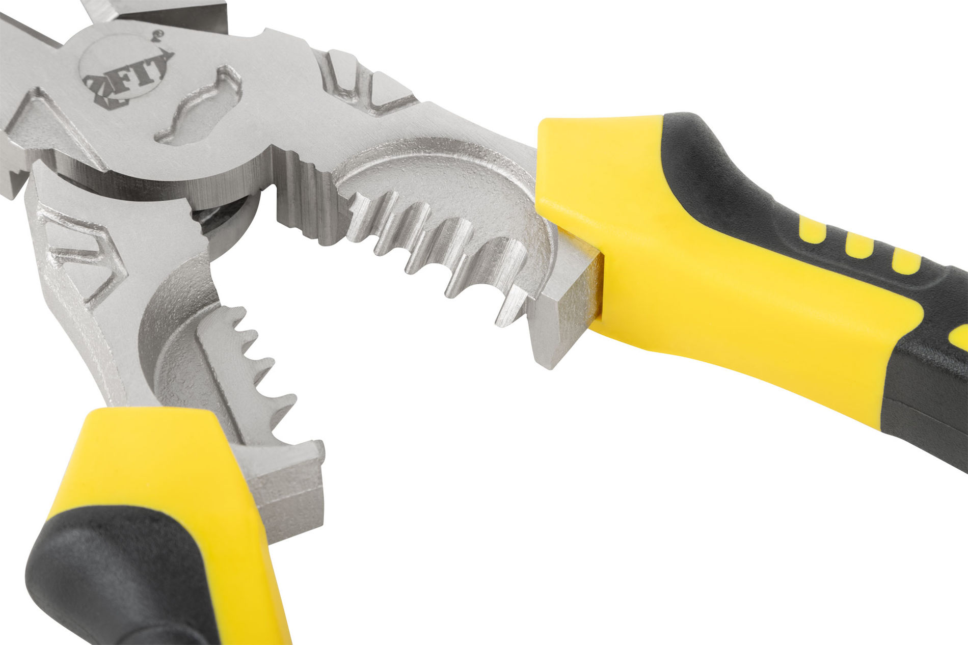 Плоскогубцы комбинированные многофункциональные, эксцентриковый шарнир, прорезинен. ручки, Профи 180 мм (51015)