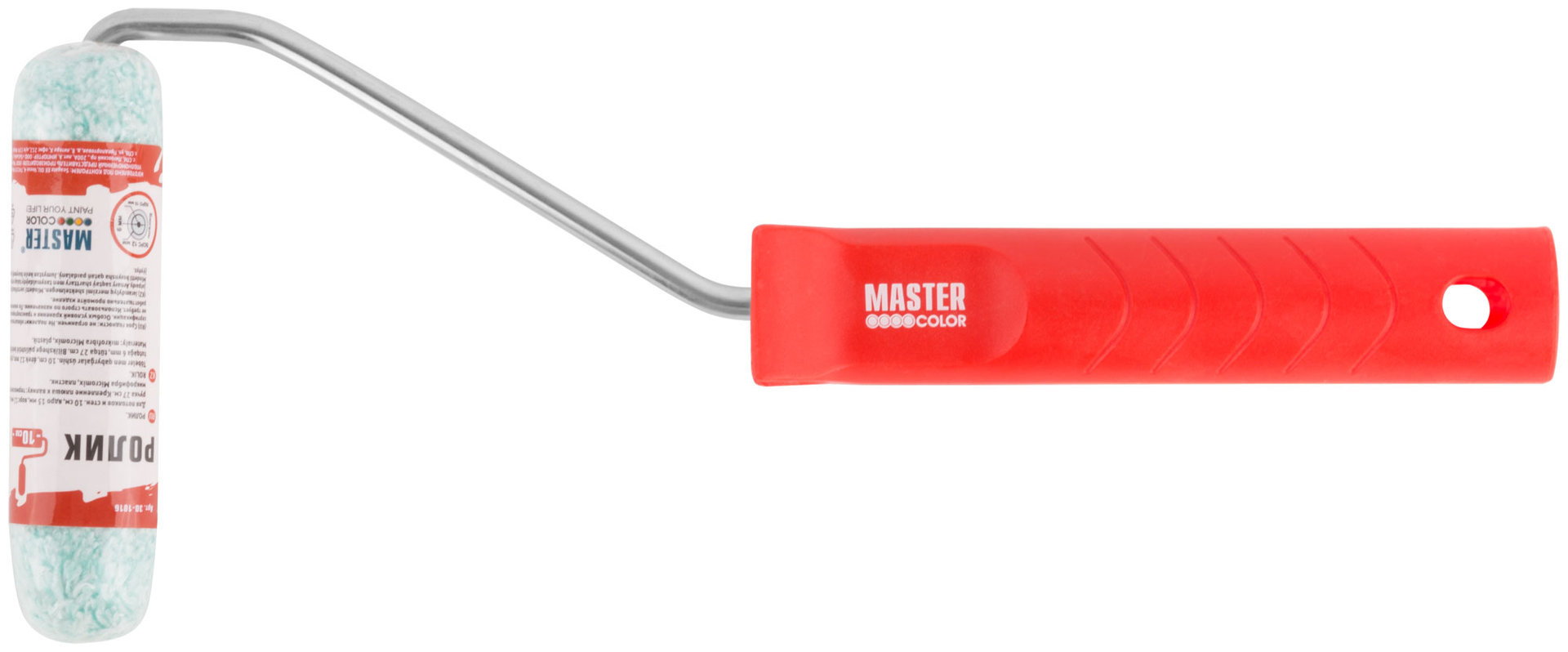 Ролик, ядро 15 мм, микрофибра Micromix, ворс 12 мм, ручка 27 см, 100 мм (30-1016)