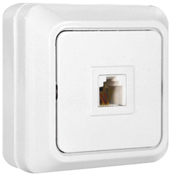 Розетка телефонная, открытая установка UNIVERSAL (84108)