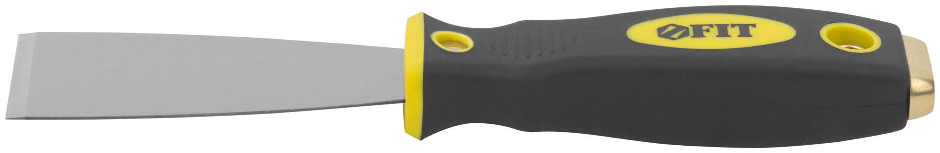 Шпатель для удаления ржавчины Профи, толщ. лезвия 1 мм, двухкомп.ручка с метал.бойком 1,5 (40 мм) (06671)