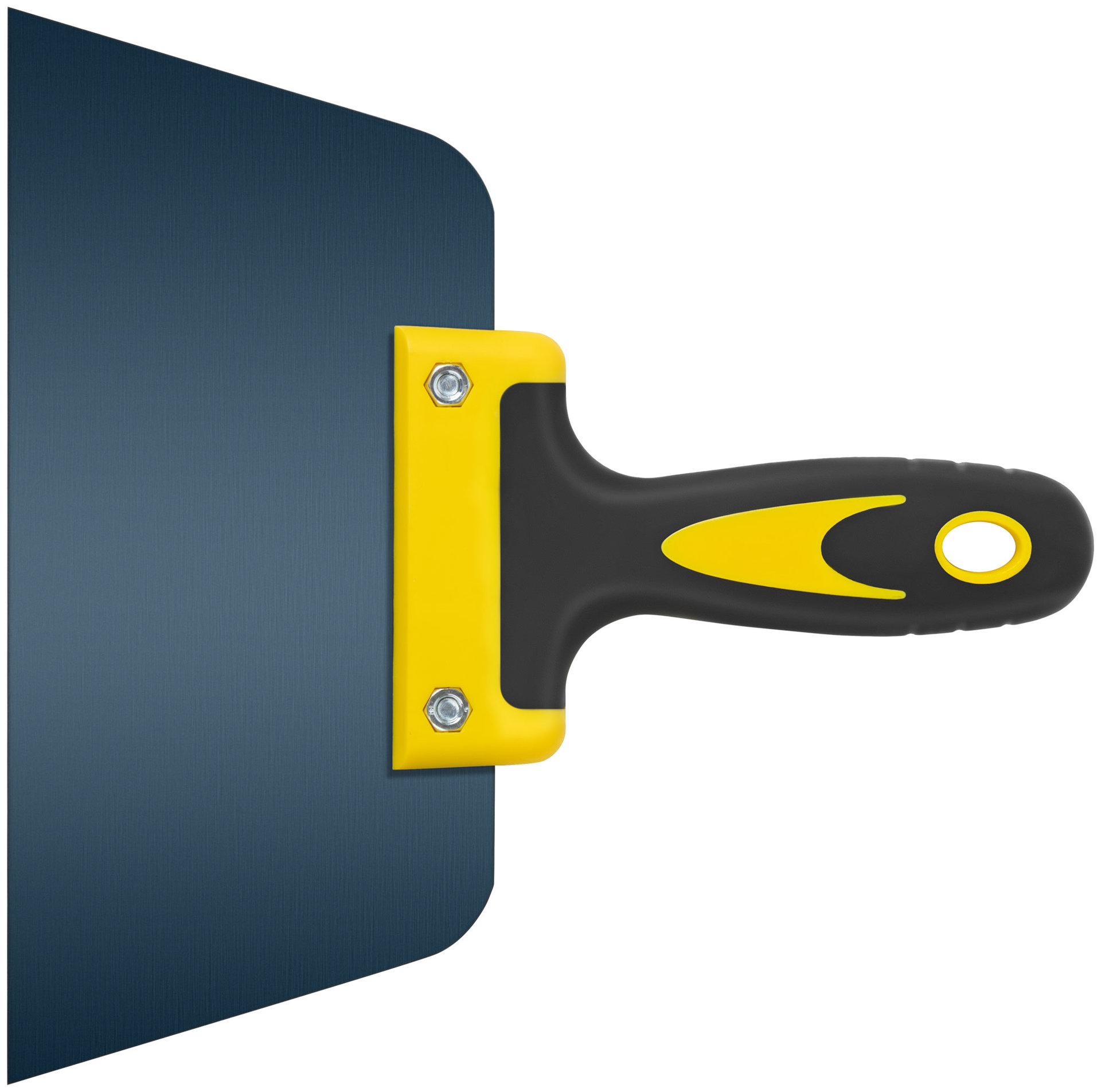 Шпатель фасадный Мастер, пружинная колоризованная сталь, двухкомпонентная ручка, плоский 200 мм (06462)