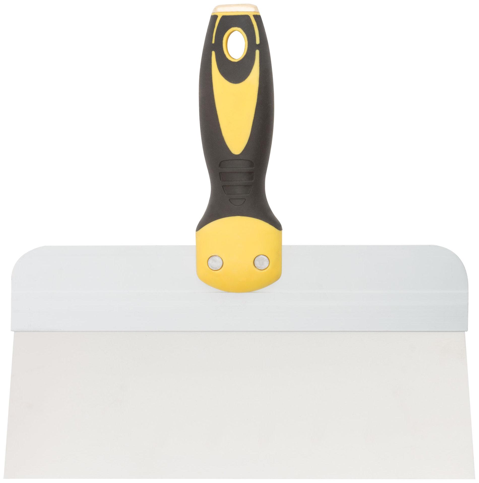 Шпатель фасадный нержавеющий Профи, прорезиненная ручка с метал.бойком 250 мм (06443)