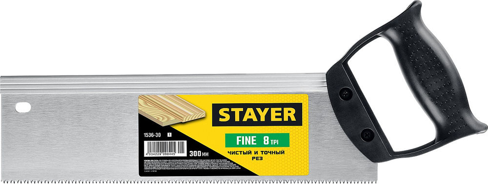 Ножовка для стусла Fine, 300 мм, c обушком STAYER 1536-30_z01
