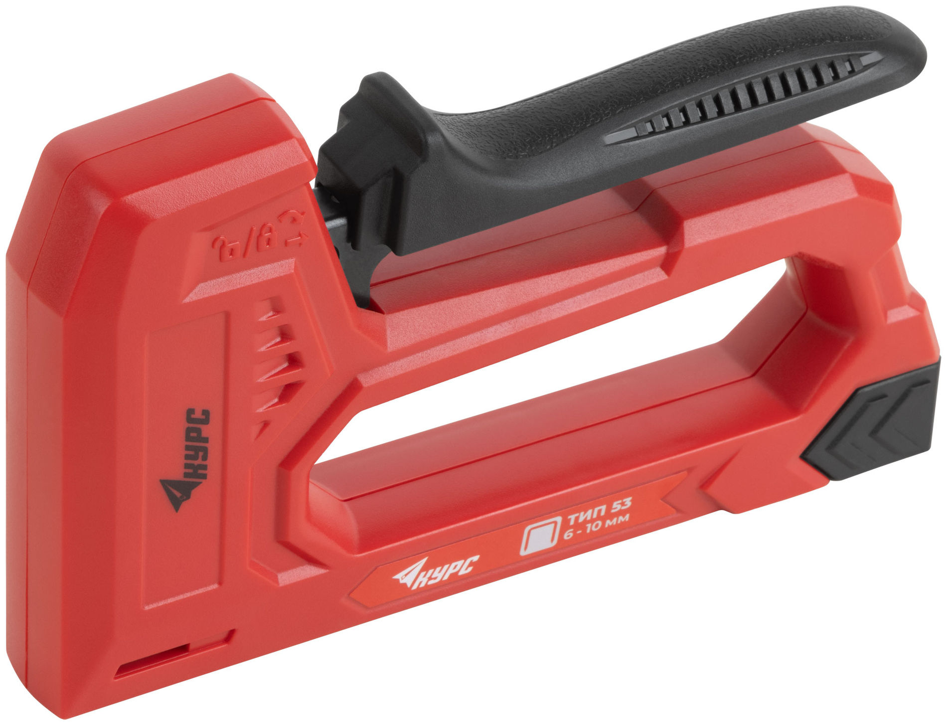 Степлер для узких скоб тип 53 6-10 мм, рессорный механизм, ABS пластиковый корпус (32082)