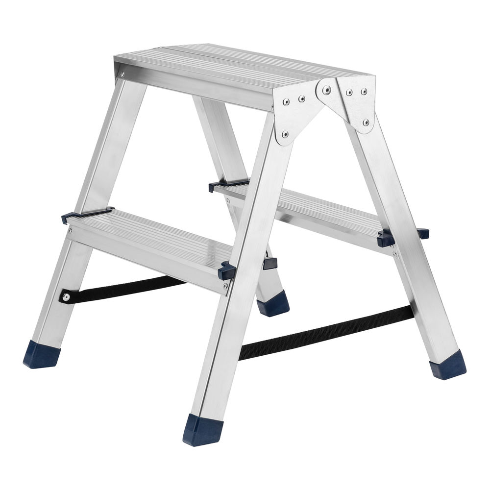 Стремянка двусторонняя 2 ступени, алюминиевая, Сибртех (97922)