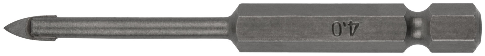 Сверло по кафелю и стеклу, шестигранный U-хвостовик под биту 4х70 мм (35462)