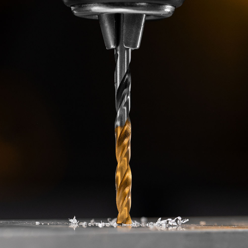 Сверло спиральное по металлу 4 x 75мм, Р6М5, Golden Tip, многогранная заточка Denzel (718272)