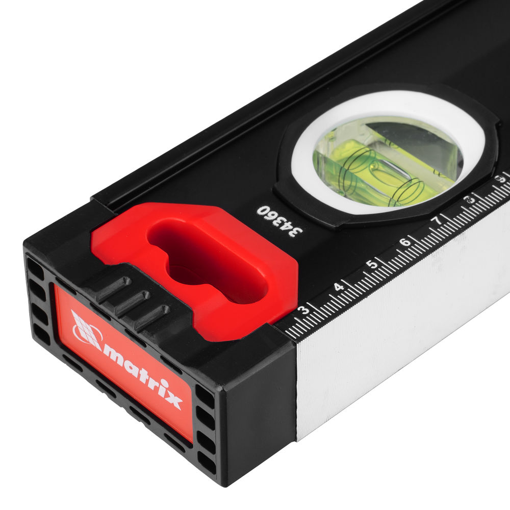 Уровень алюминиевый, усиленный, фрезерованный, 3 глазка, 400 мм Matrix (34360)