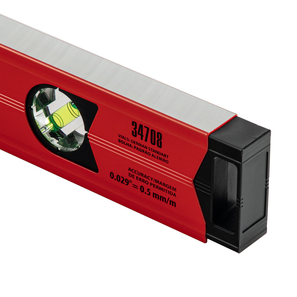 Уровень алюминиевый магнитный, 800 мм, фрезерованный, 3 глазка (1 зеркальный) усиленный Matrix (34708)