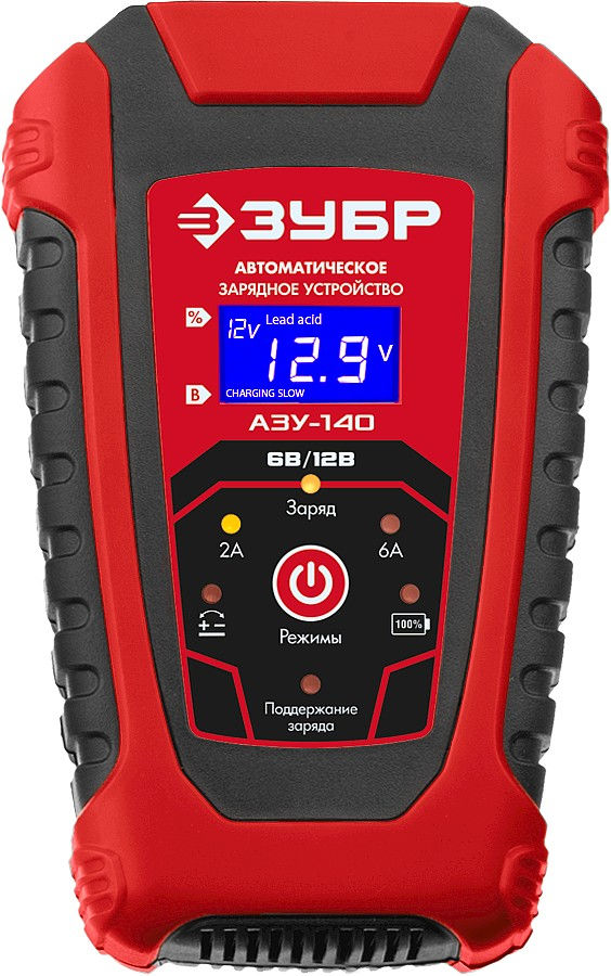 Зарядное устройство 6/12 В 6 А автоматическое ЗУБР АЗУ-140 59310
