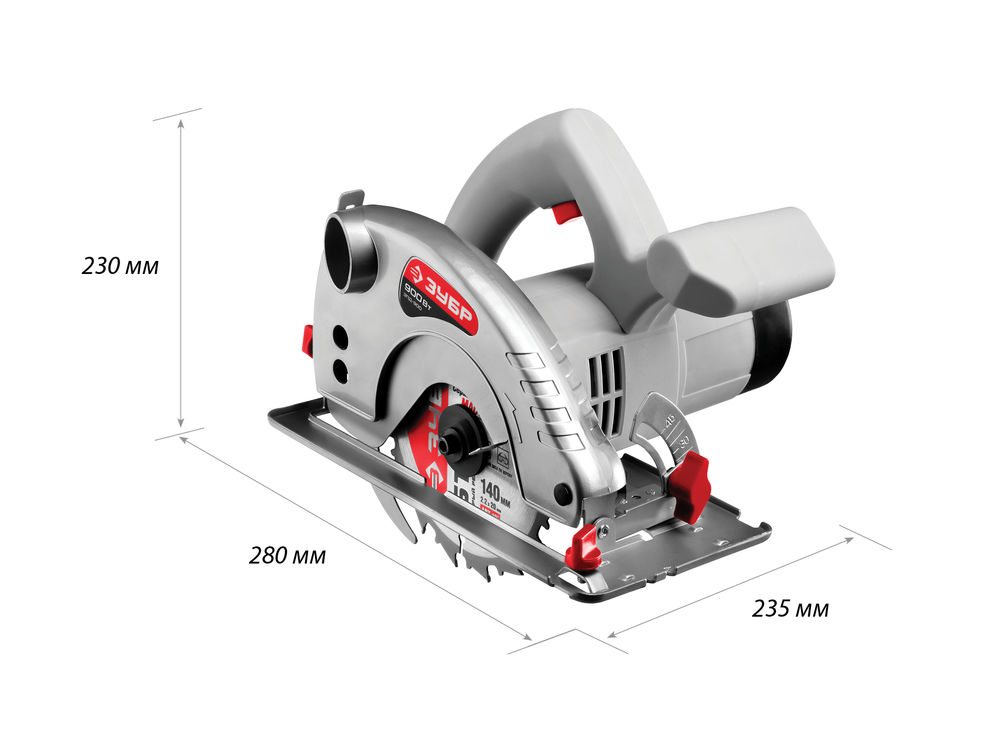 Пила циркулярная (дисковая) d 140 мм 900 Вт ЗУБР ЗПД-900