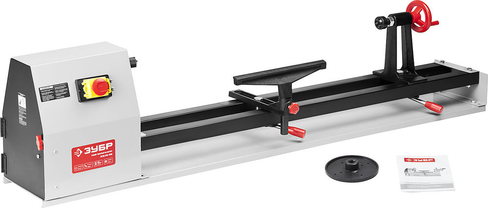 Станок токарный по дереву d 350 мм 1000 мм 350 Вт ЗУБР ЗСТД-350-1000