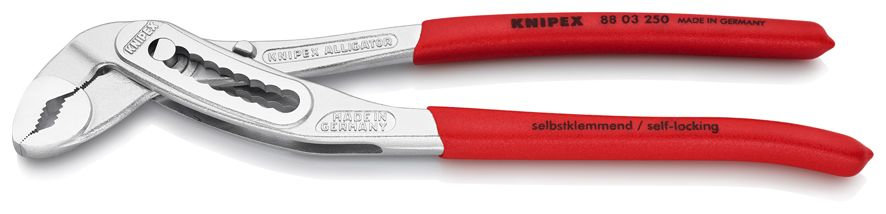 ALLIGATOR клещи переставные, зев 50 мм, длина 250 мм, хром, обливные ручки (KN-8803250)